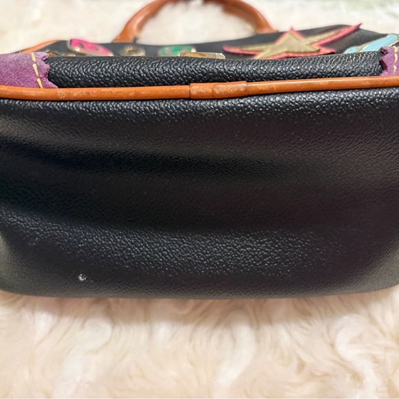 Dooney & Bourke Black Satchel with Multicolor Accents - Picture 11 of 11